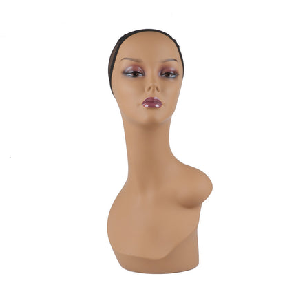 European and American wig model head shoulder model wig hat scarf jewelry window display props mannequin