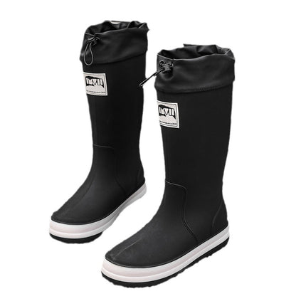 Korean fashion couple waterproof rain shoes non-slip outdoor camping rubber shoes all-match cotton warm water shoes Taobao cross-border
