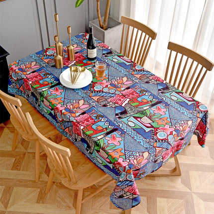 Ethnic Bohemian Fabric Printed Cotton and Linen Small Floral Pastoral Style Clothing Fabric Retro Southeast Asia