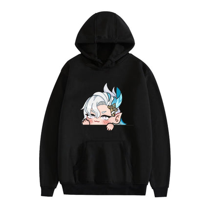 New Anime two-dimensional printed hoodie loose casual men's and women's trendy autumn and winter cross-border sweater Hoodies