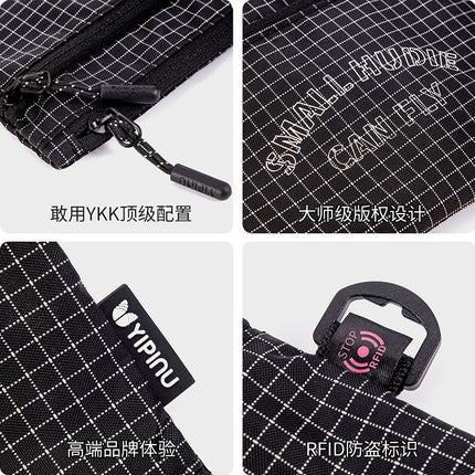 2025 New Hanging Neck Hands Pocket RFID Anti-theft ID Bag Multifunctional Storage Bag Mobile Phone Bag Coin Purse Going Abroad