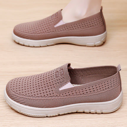 Women's Shoes, Versatile Summer New Style Slip-On Old Beijing Cloth Shoes, Fly-Woven Mesh Breathable Casual Shoes Wholesale
