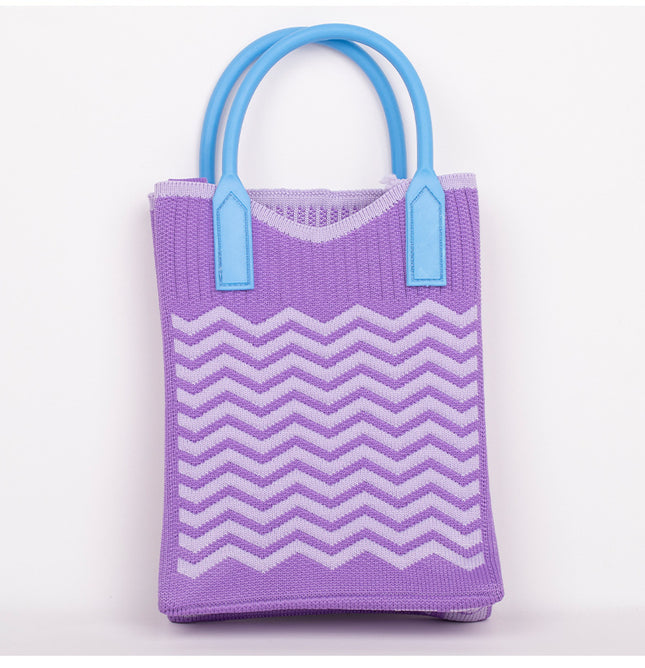 Shoulder bag 2024 portable semicircle simple travel with knitted handbag student leisure bag large capacity mobile phone