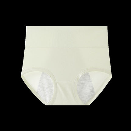 Cloud-Like Pure Cotton High-Waisted Tummy Control Breathable Women's Panties, Physiological Pants with Widened Leak-Proof Design, Pure Cotton Antibacterial Extended Crotch