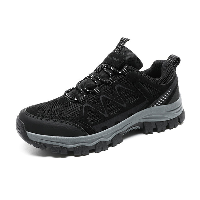 Summer Men's Shoes Breathable Mesh Outdoor Casual Low-top Hiking Mountaineering Sneakers Non-slip Wear-resistant Mesh Shoes Men's Spring