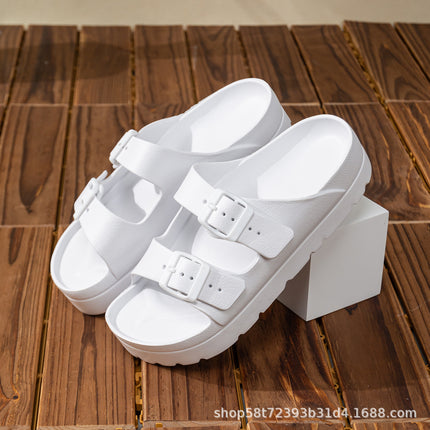 2025 New Thick-Soled Slippers Foreign Trade Eva Sandals Summer Women's Outdoor Indoor Sandals with Poop Feeling Dropshipping
