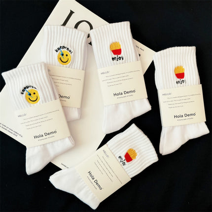Socks Men's Cotton Socks Autumn and Winter Explosions Men's Long Socks New Embroidered Men's Socks Odor-proof Boneless Socks