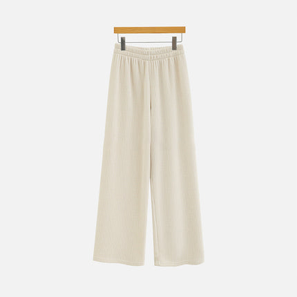 Chenille Thickened Floor Trousers Autumn and Winter High Waist Draped Corduroy Wide Leg Pants 100.00kg Knitted Pants Loose