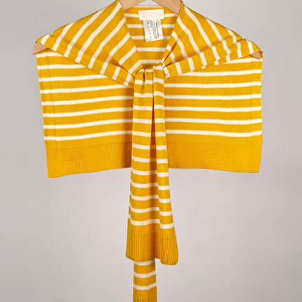 Korean Style New Striped Knitted Shawl for Women, Suitable for Spring and Autumn, Air-Conditioned Rooms, Office, Versatile and Fashionable Shoulder Scarf