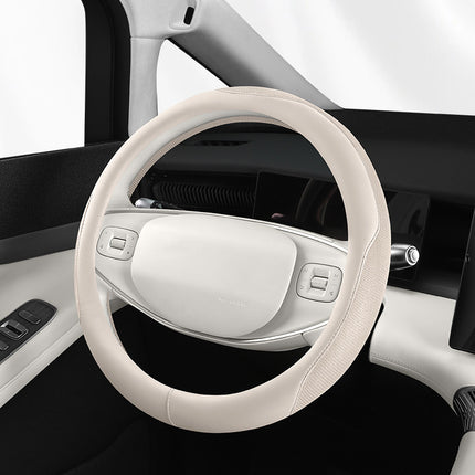 Car Steering Wheel Cover Leather Ice Silk Universal Car Electric Handle Cover Breathable Anti-Slip Model Available for All Seasons
