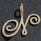 Gold single letter N