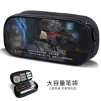 Large-capacity three-layer canvas pencil case-factory direct sales / B57532