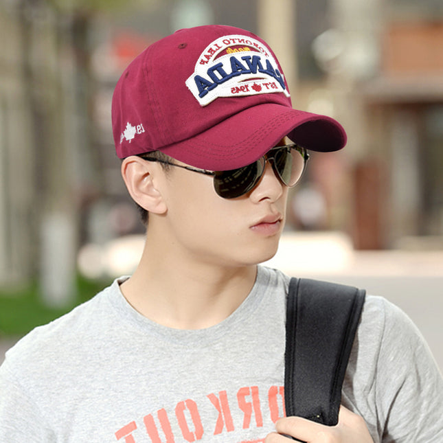 Hat Men's and Women's Four Seasons Letters Embroidered Soft Top Baseball Cap Korean Sunscreen Sun Hat Outdoor Casual Cap