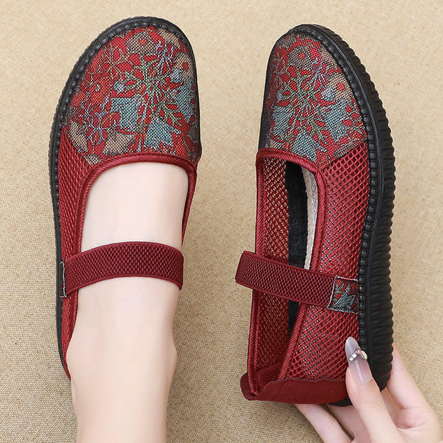 Old Beijing Cloth Shoes for Women, Non-Slip Soft-Soled Shoes for Mothers, Middle-Aged and Elderly Women, Genuine Brand New Women's Shoes