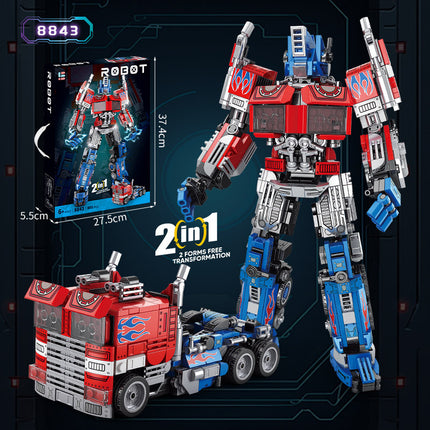Deformation Optimus Tian Lele Brothers 8847 Boys and Girls Gift Robot Children's Toy Assembled Building Blocks Wasp Mecha