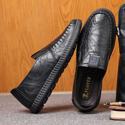 Genuine Leather leather men's leather shoes high-end business casual men's breathable deodorant non-slip soft leather middle-aged and elderly dad shoes