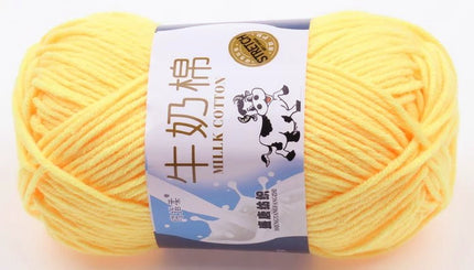 Five-Strand Milk Cotton Wool Ball Wholesale Medium Thick Thread Crochet Doll Shoes Scarf Handmade DIY Knitting Material Package