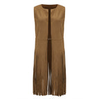 782 plain vest khaki color / S
