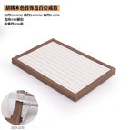 Walnut grain white leather 100-position ring plate
