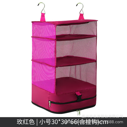 Hanging Bag Portable Storage Bag Wall-Mounted Space-Saving Travel Hanging Bag Wall-Mounted Travel Folding Wardrobe Storage