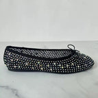 Black rhinestone shoes / 38