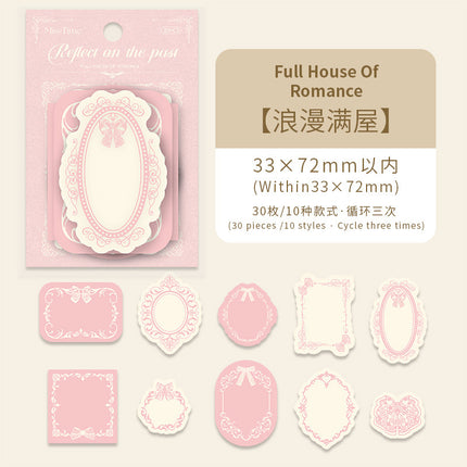 Korean-Style Material Paper, Memories of the Past Series, Embossed Journaling Notes, DIY Decorative Collage Base Material