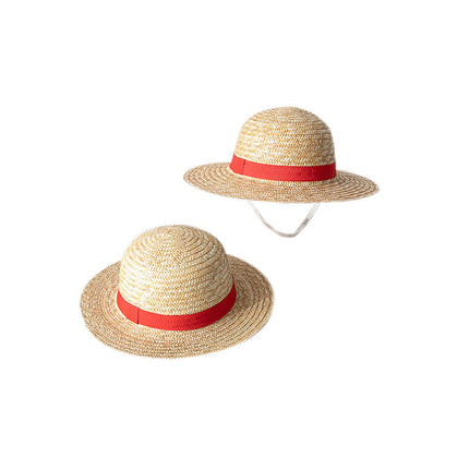 Luffy-Style One Piece Straw Hat Cospaly Anime Costume Straw Parent-Child Hat Performance Hat Performance Hat