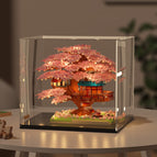 M2109 large pink sakura tree house/lamp/acrylic