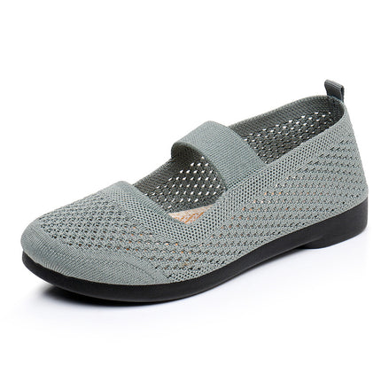 Women's Shoes 2024 Summer New Style Old Beijing Cloth Shoes Women's Soft-Soled Mesh Breathable Mom Shoes Slip-On Casual Shoes Women