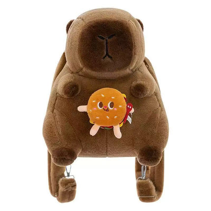 Capibala Doll Capybara Backpack Doll Large Capacity Cartoon Plush Toy Doll Internet Popular