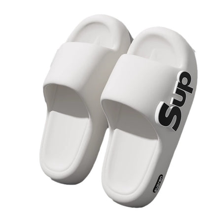 Stepping on excrement feeling household slippers women's summer 2024 new indoor home thick bottom bathroom non-slip non-smelly feet sandals for men