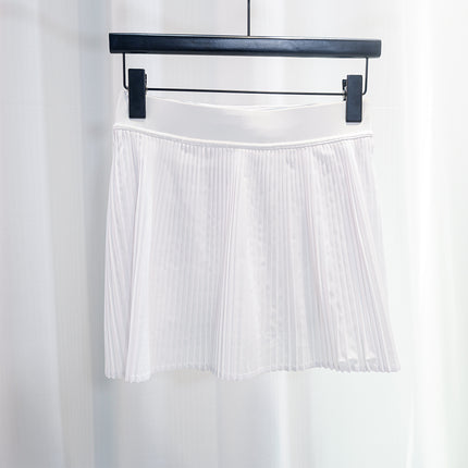 ♔ Summer Women's Accordion Pleated High-Waisted Versatile Tennis Skirt for Outdoor Sports, Slimming, Leg-Lengthening, Elegant, Non-Slip