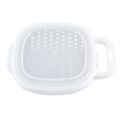 Multi-functional three-in-one stainless steel round planer with lid and bottom box melon Planer melon fruit vegetable grater radish shredder