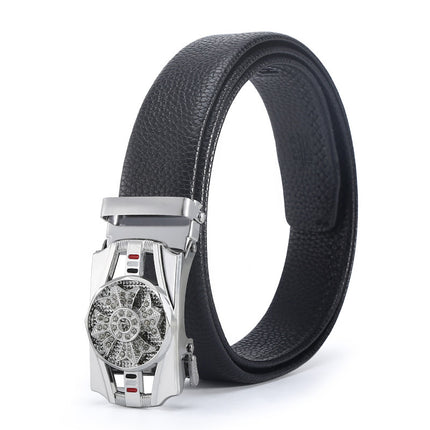 Belt Men's Internet Fashion Fashion Trendy Belt Young Fashionable Jeans with Imitation Leather Automatic Buckle