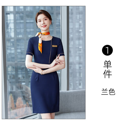 Stewardess Professional dress Hotel Front Desk Work Clothes Female Beautician Case Field Property Customer Service Sales Department Work Clothes