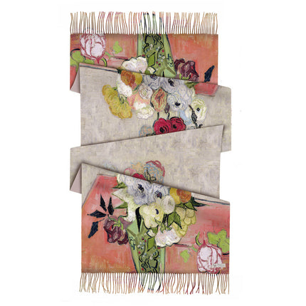 Winter Fashionable and Versatile Van Gogh Oil Painting Series Starry Sky Ladies Imitation Cashmere Long Scarf for Mother Shawl Warm Scarf