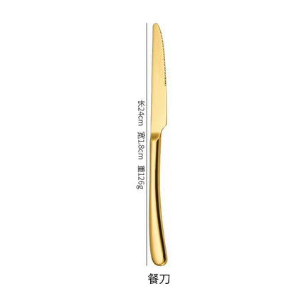 3 04 months light steak knife fork spoon thickened stainless steel tableware western food knife fork spoon dessert spoon upscale hotel restaurant