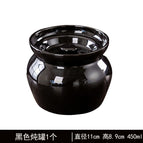 [black 400ml] clay pot stew pot