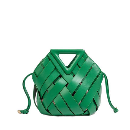 PU Hollow Woven Heart Crossbody Bag / Sac Tressé Ajouré Cœur PU