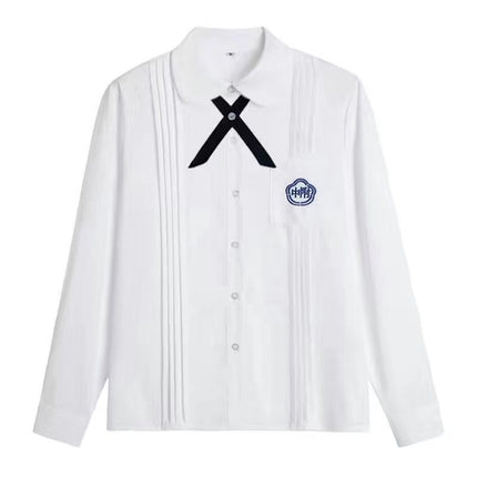 Taiwan Attached High School Uniform Summer Shirt suit jk Uniform Female Senior high school Students College Style Games Graduation Class Uniform
