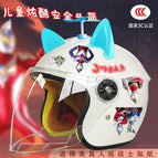 Children's 3c+ mutman tz / White half helmet + random windmill + blue ears