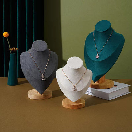 Solid Wood Figure Neck Display Stand Necklace Display Stand Jewelry Display Stand Jewelry Jewelry Storage Stand