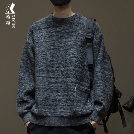 Winter Casual Sweater Men's Thickened 2024 New Tooling plus size Plus Fat Enlarge Inner Sweater Tide