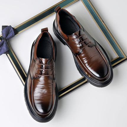 Trendy Shoes Men's Business Clothing Shoes Leather Casual Men's Shoes British Style Soft Leather Soft Bottom Men's Shoes Casual Fashion Leather Shoes