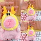 Bead chain style / Light pink dragon horn hat kapibala