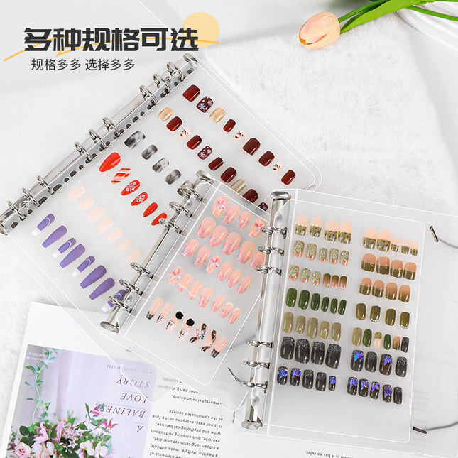 Ins Internet Celebrity Wearing Armor Loose-leaf Storage Book Nail Art Style Collection This Display Book PP Strap Frosted Sample Book