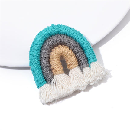 Fabric Ethnic Style Tassel Rainbow Pendant Pendant Cute Children Handmade DIY Keychain Bag Accessories Woven