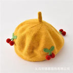 Cherry fruit beret-yellow / 3-48 months