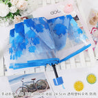 [manual folding transparent leaves] blue