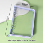 New zipper haze blue a5 binder